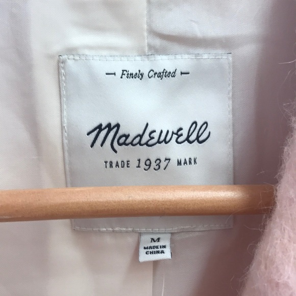 NWT Madewell textured cocoon coat pink - Picture 5 of 7